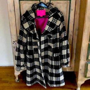 Checkered wool coat